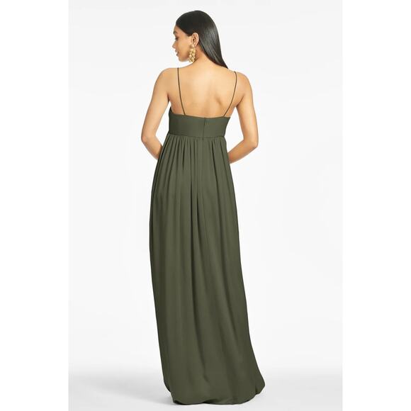 SACHIN + BABI - NWT- JESSICA GOWN-EMPIRE WAIST SEAM- MOSS GREEN SZ:14 RET$285 - Picture 4 of 5